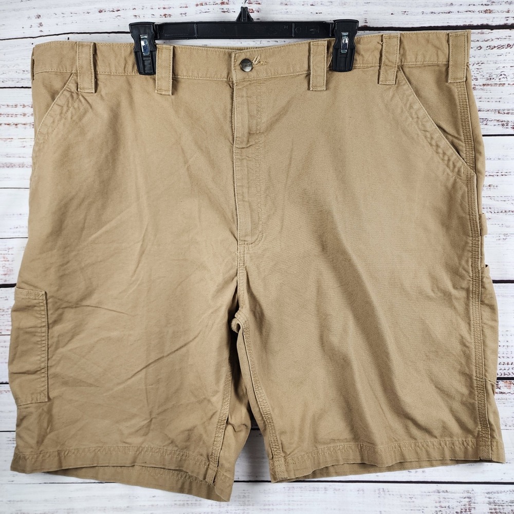 Carhartt Men's B147 DKH Canvas Carpenter Work‎ Shorts Loose Original Fit Tan 48